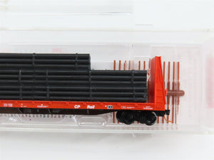 N Scale Micro-Trains 05400070 CPI CP Rail 61' Bulkhead Flat Car w/ Load RTR