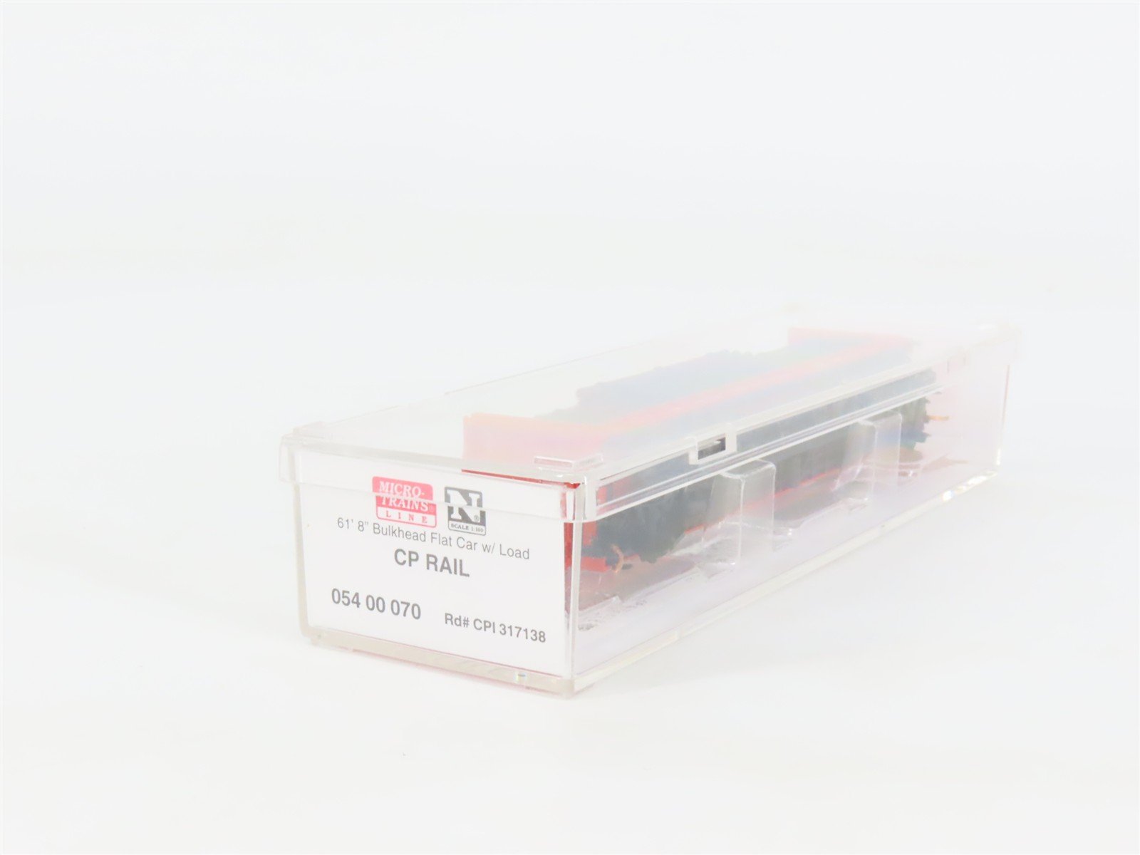 N Scale Micro-Trains 05400070 CPI CP Rail 61' Bulkhead Flat Car w/ Load RTR