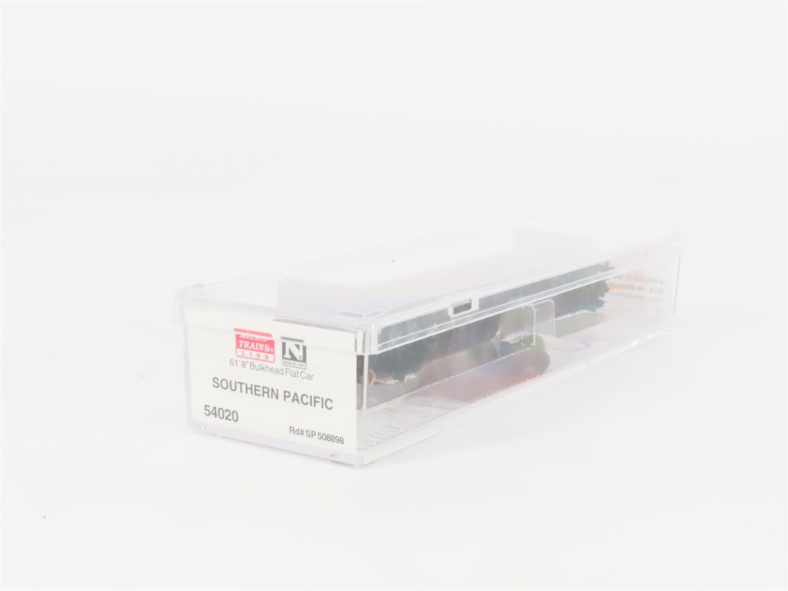 N Scale Micro-Trains 54020 SP Southern Pacific Bulkhead Flat Car 508898 RTR