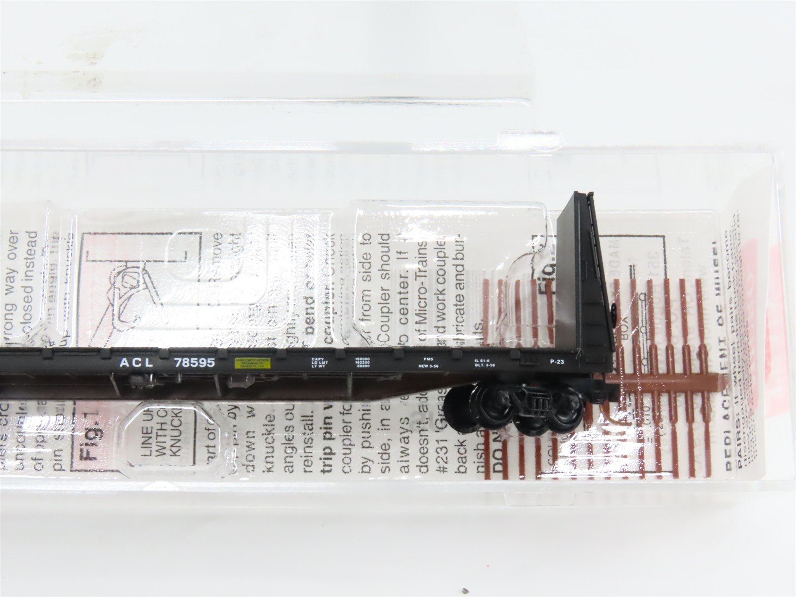 N Scale Micro-Trains 54120 ACL Atlantic Coast Line 61' Bulkhead Flat Car RTR