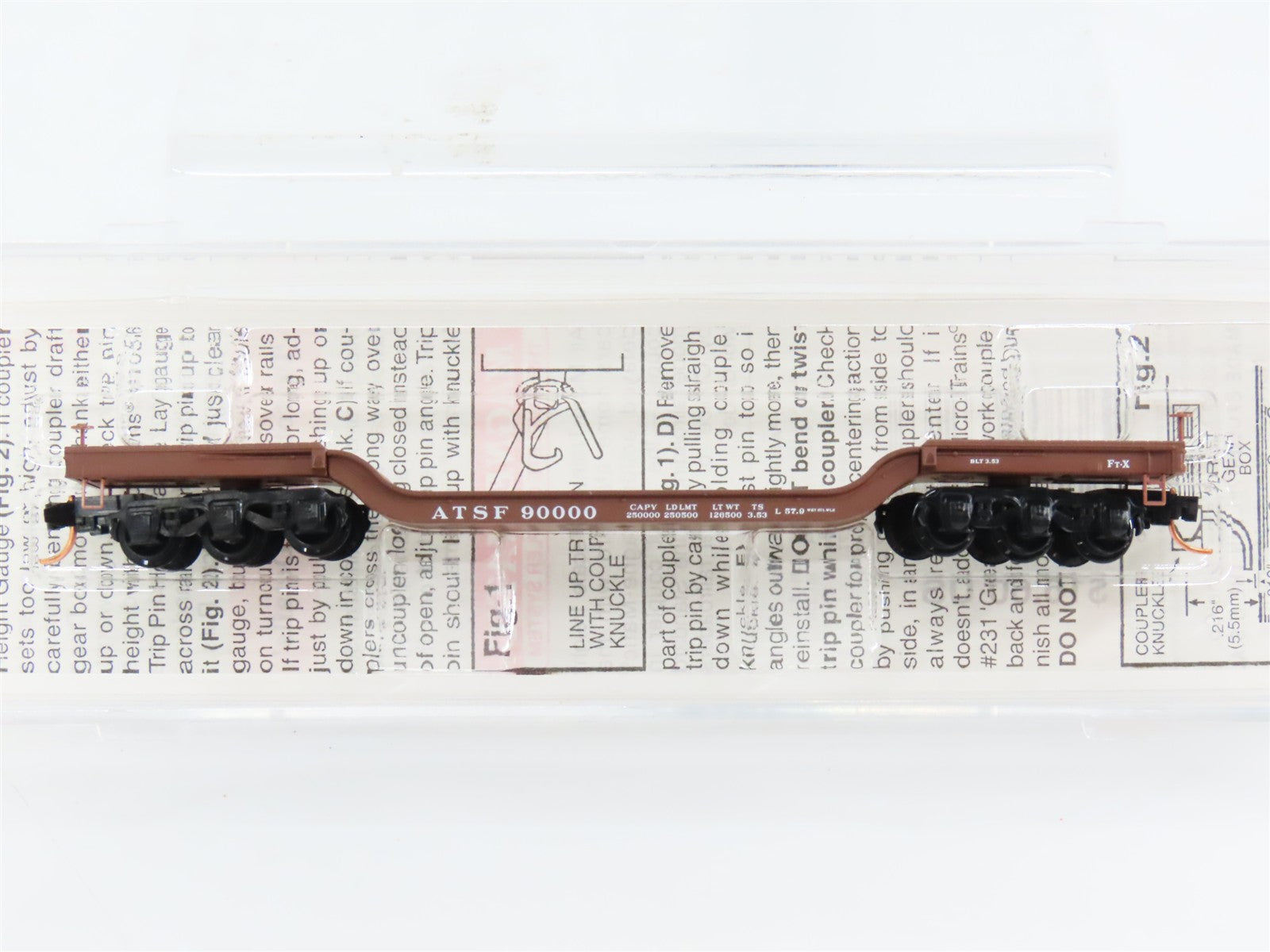 N Scale Micro-Trains 109040 Santa Fe Heavyweight Depressed-Center Flat Car RTR