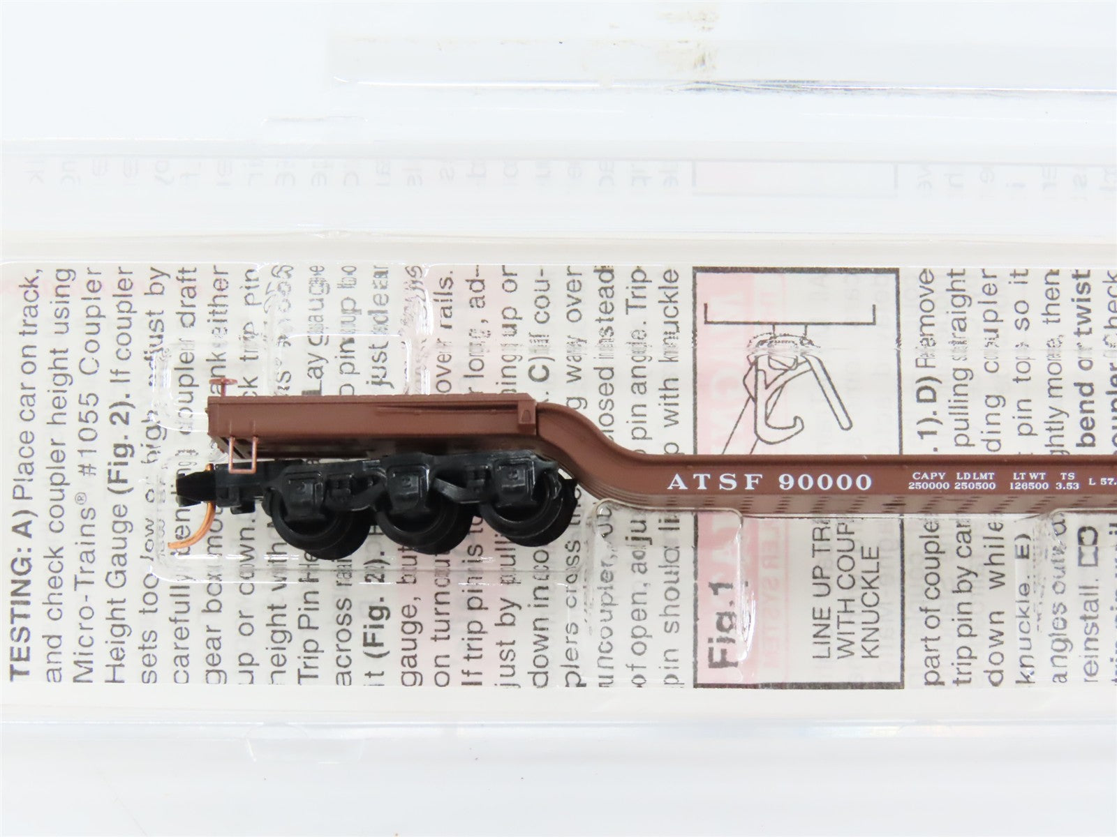 N Scale Micro-Trains 109040 Santa Fe Heavyweight Depressed-Center Flat Car RTR