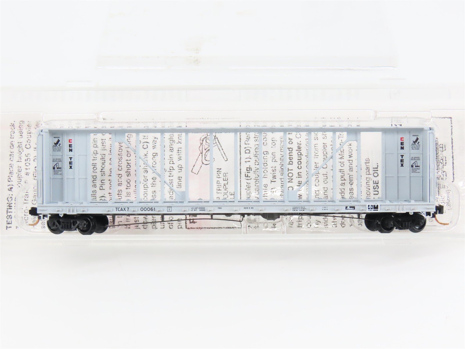 N Scale Micro-Trains 53720 TCAX CENTEX 60' Centerbeam Flat Car 700061 RTR