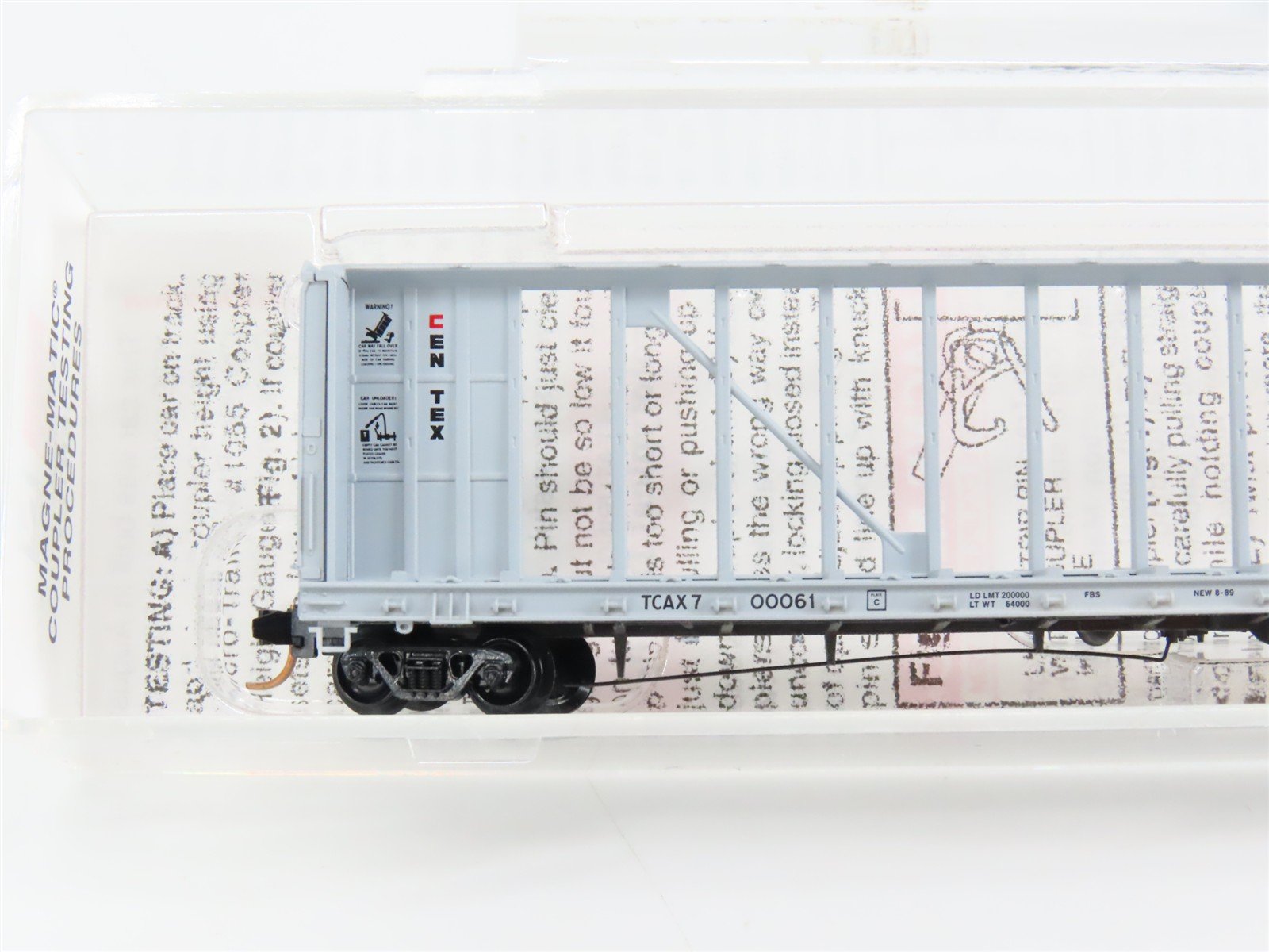 N Scale Micro-Trains 53720 TCAX CENTEX 60' Centerbeam Flat Car 700061 RTR