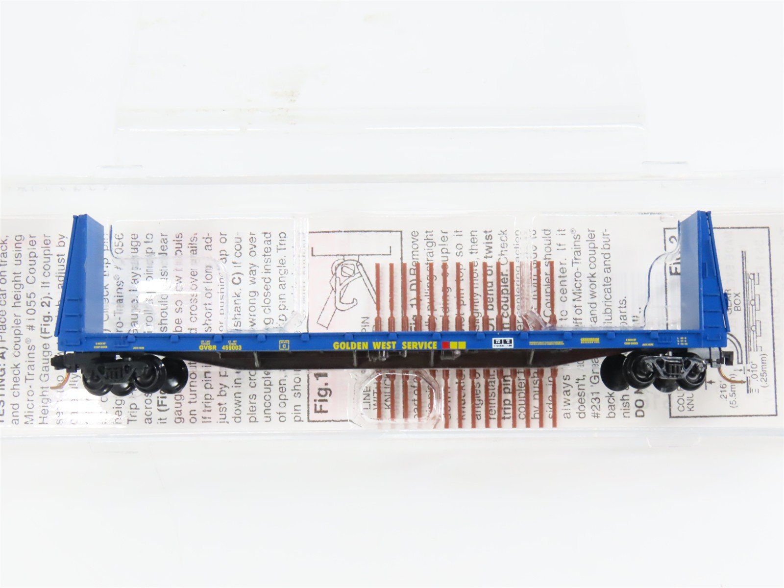 N Scale Micro-Trains 54080 GVSR Golden West Service Bulkhead Flat Car 459003 RTR