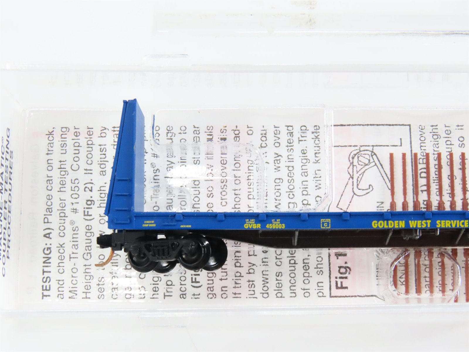 N Scale Micro-Trains 54080 GVSR Golden West Service Bulkhead Flat Car 459003 RTR