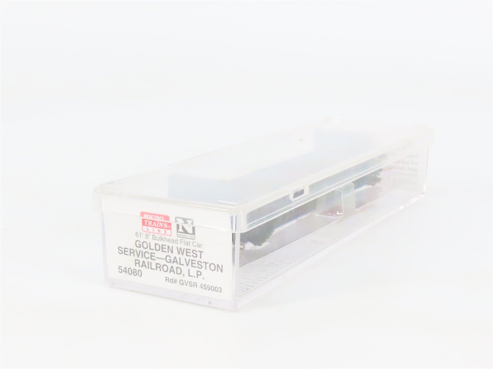 N Scale Micro-Trains 54080 GVSR Golden West Service Bulkhead Flat Car 459003 RTR