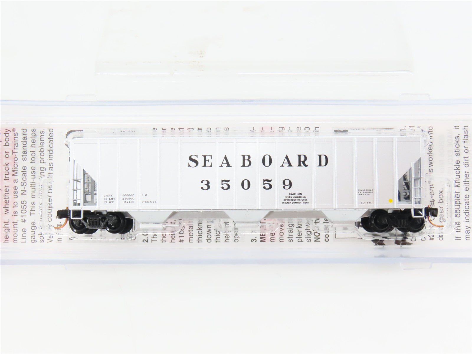 N Scale Micro-Trains 09900020 SAL Seaboard Air Line 3-Bay Covered Hopper RTR
