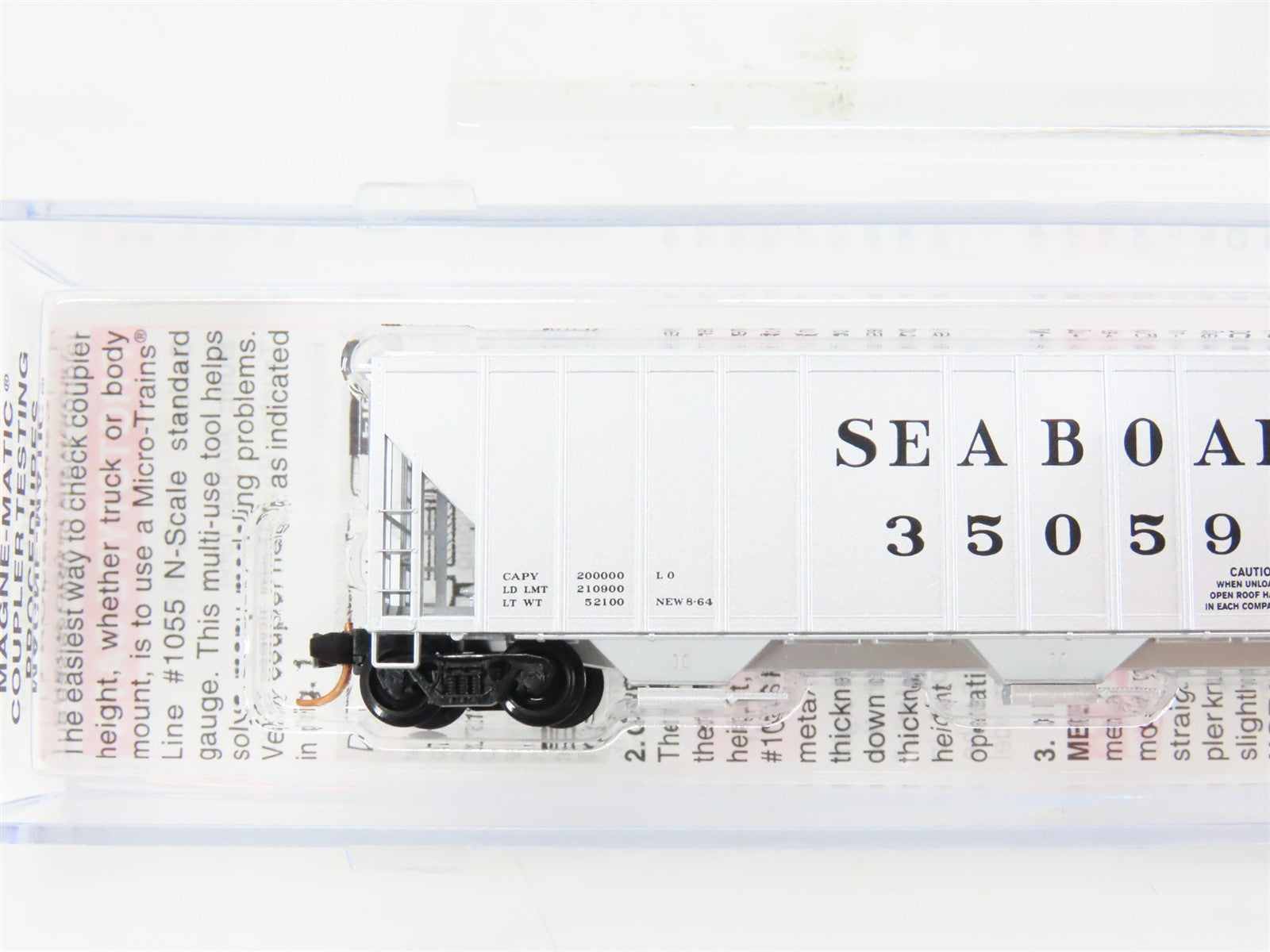 N Scale Micro-Trains 09900020 SAL Seaboard Air Line 3-Bay Covered Hopper RTR