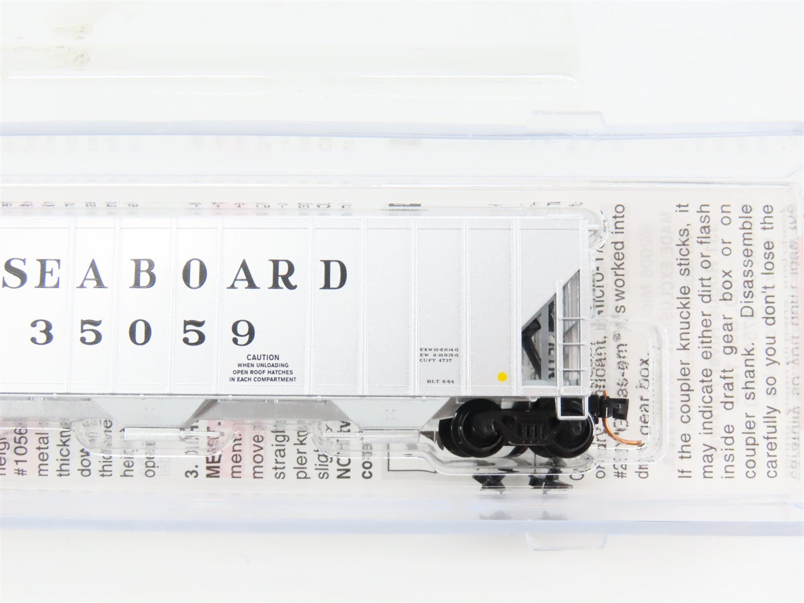 N Scale Micro-Trains 09900020 SAL Seaboard Air Line 3-Bay Covered Hopper RTR