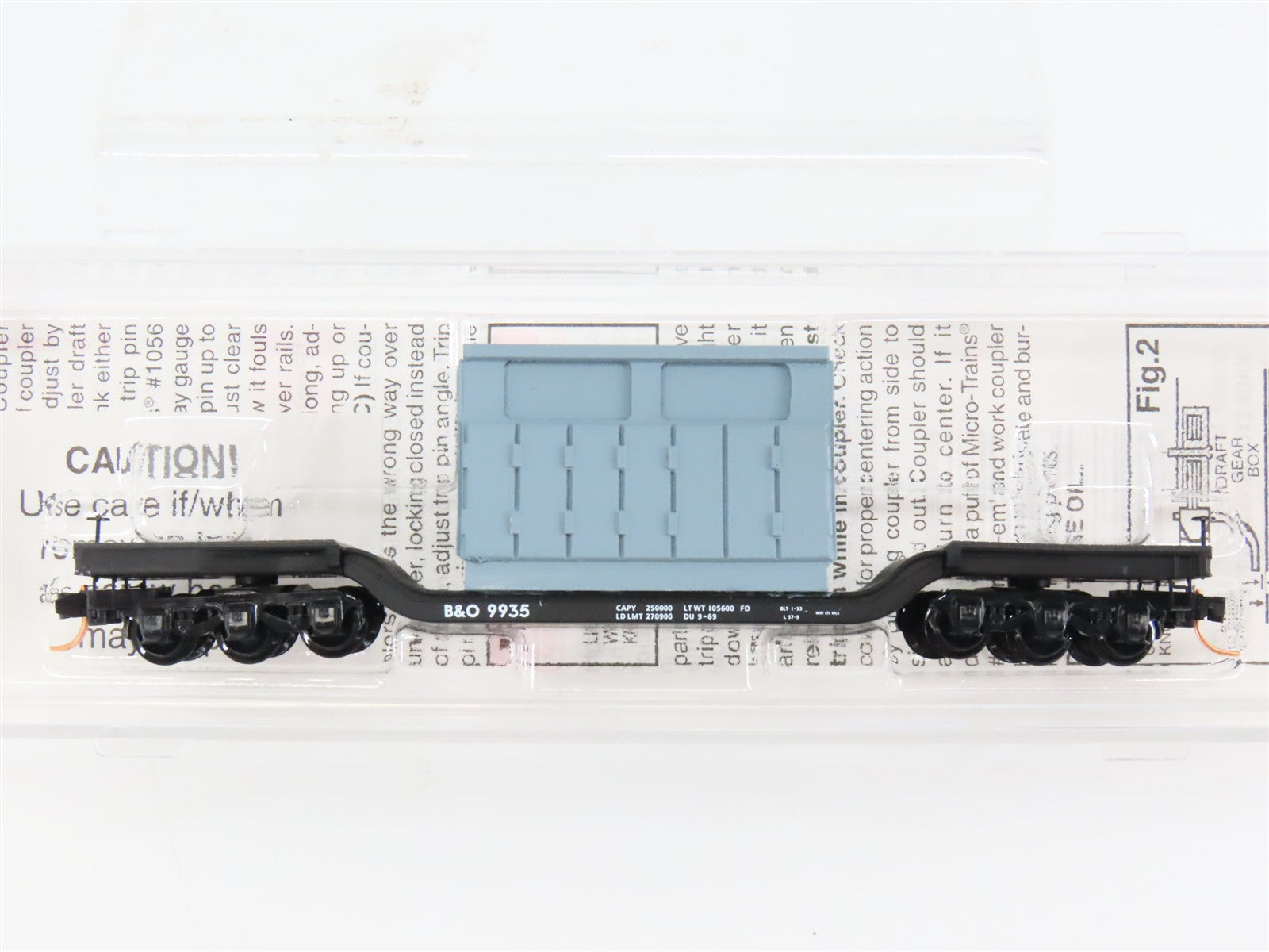 N Scale Micro-Trains 109210 B&O Baltimore & Ohio Flat Car 9935 RTR