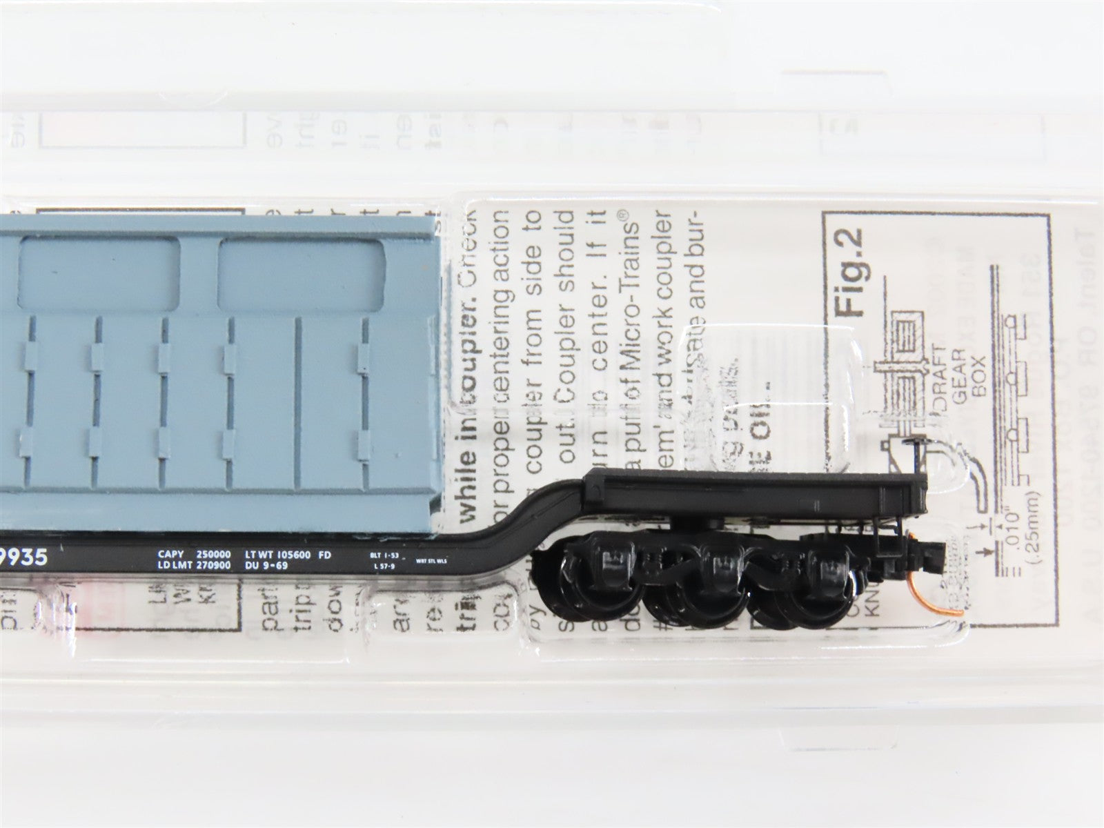 N Scale Micro-Trains 109210 B&O Baltimore & Ohio Flat Car 9935 RTR