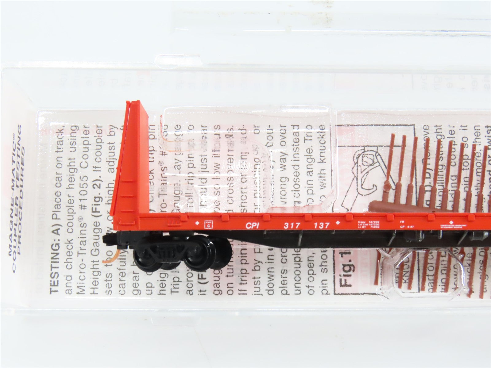 N Scale Micro-Trains 54070 CP Rail Bulkhead Flat Car 317137 RTR