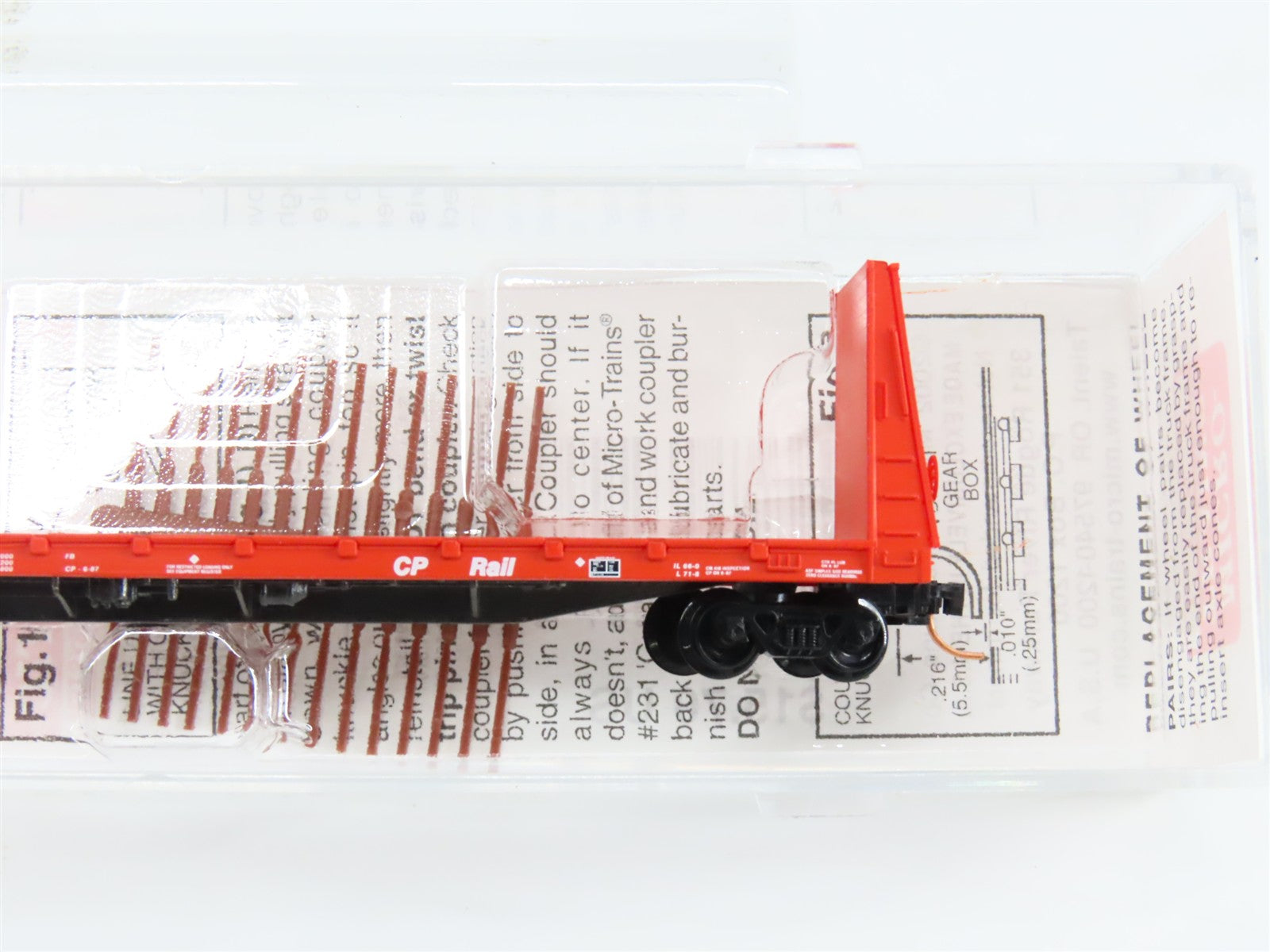 N Scale Micro-Trains 54070 CP Rail Bulkhead Flat Car 317137 RTR
