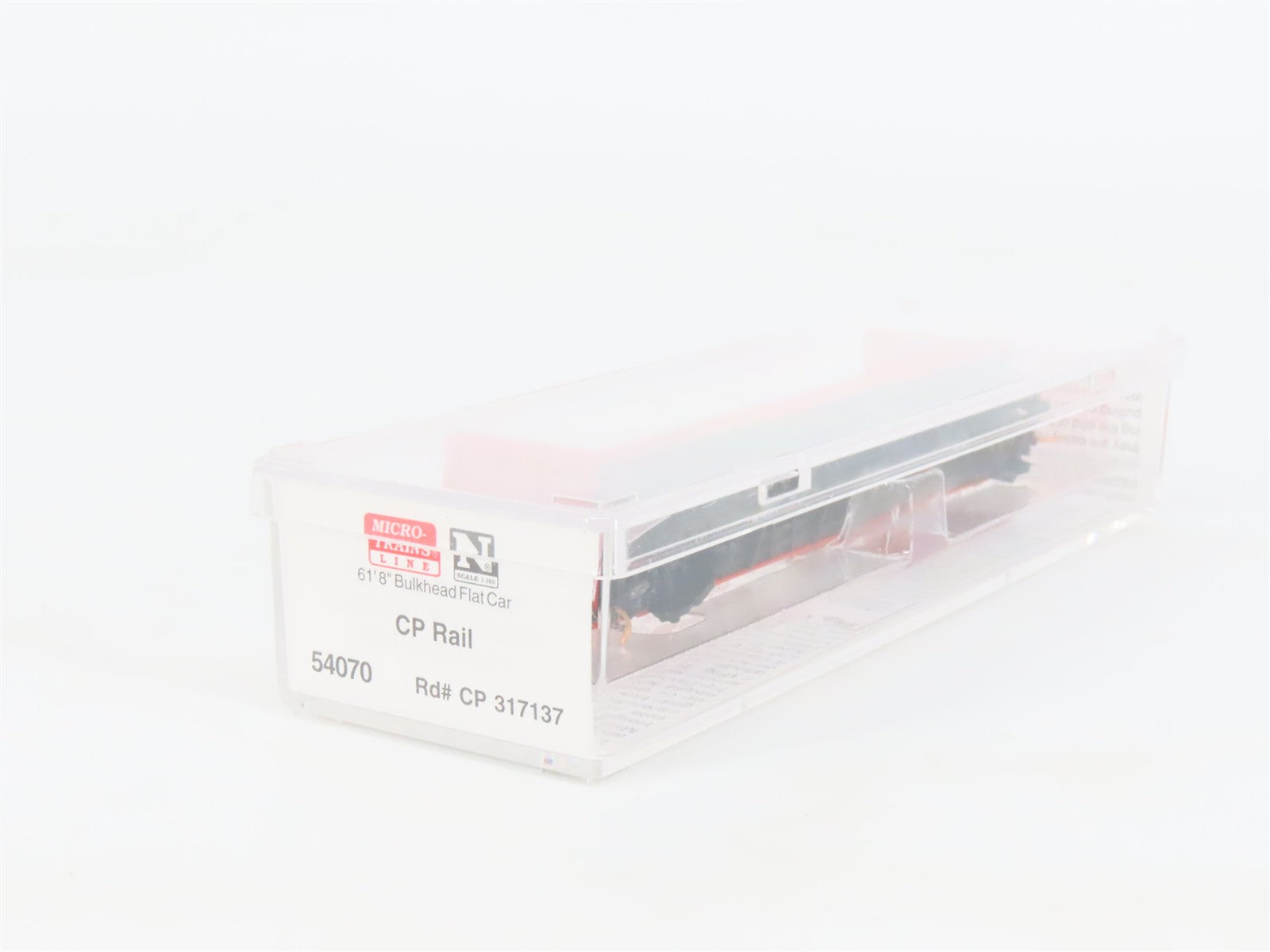N Scale Micro-Trains 54070 CP Rail Bulkhead Flat Car 317137 RTR