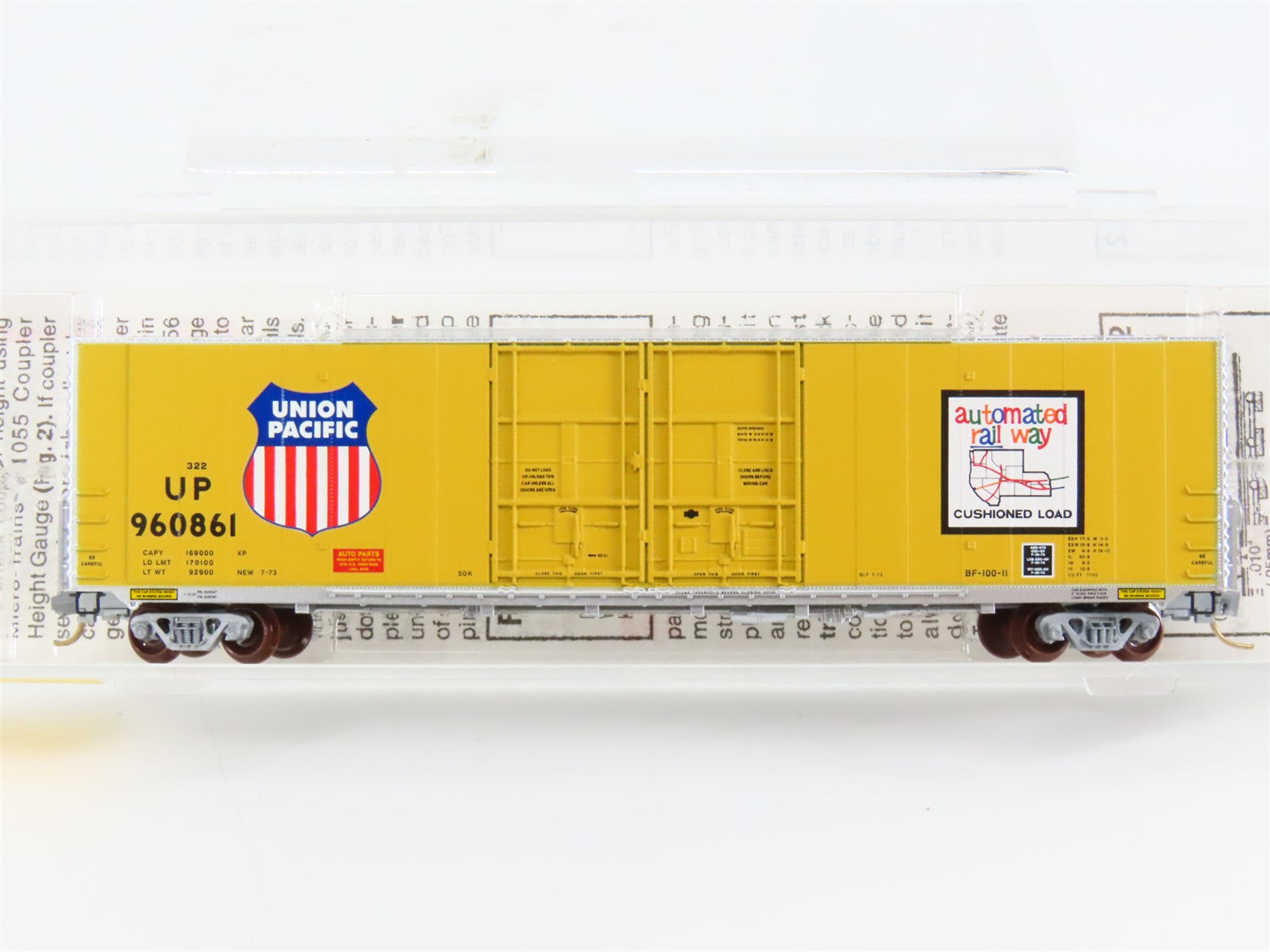 N Scale Micro-Trains 102020 UP Union Pacific 60' Box Car 960861 RTR