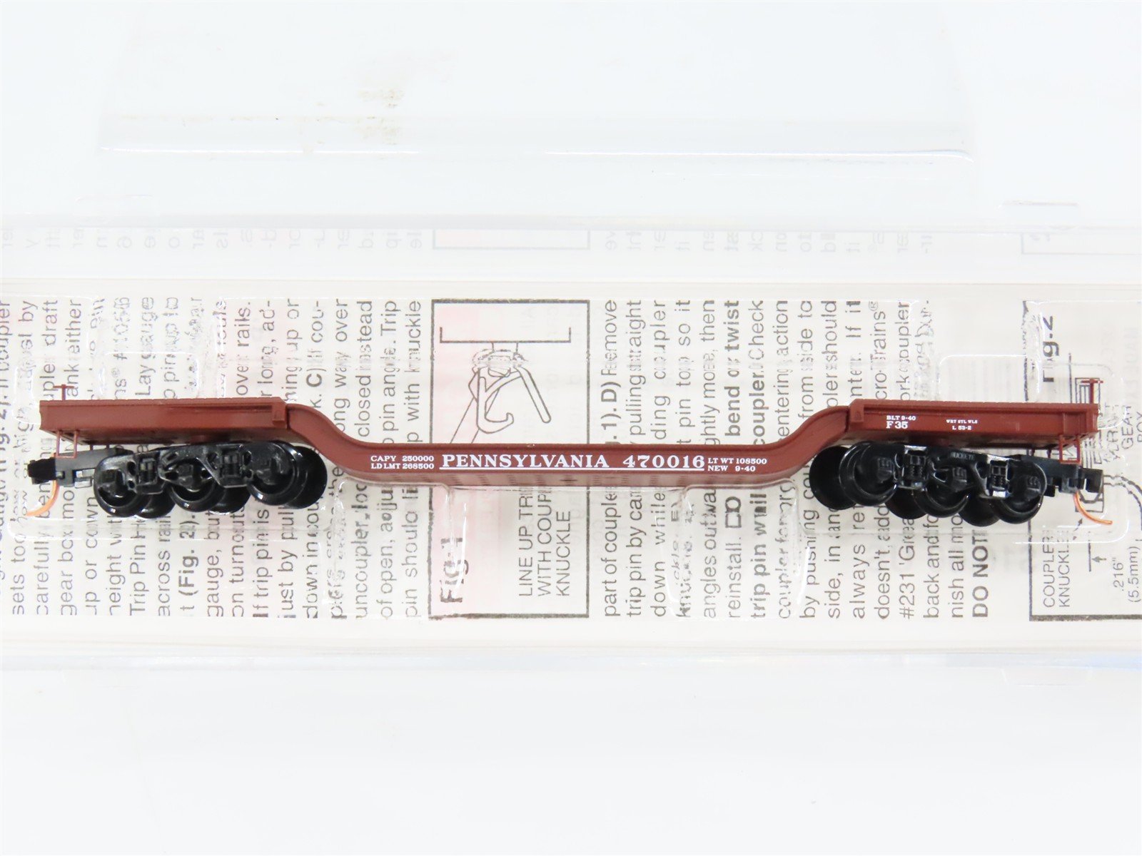 N Scale Micro-Trains 109010 PRR Pennsylvania Railroad Flat Car 470016 RTR