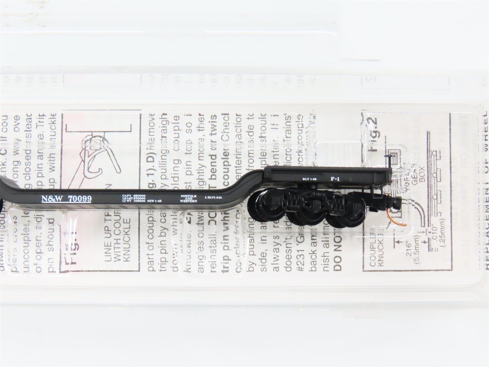 N Scale Micro-Trains 109030 NW Norfolk & Western 53' Flat Car 70099 RTR