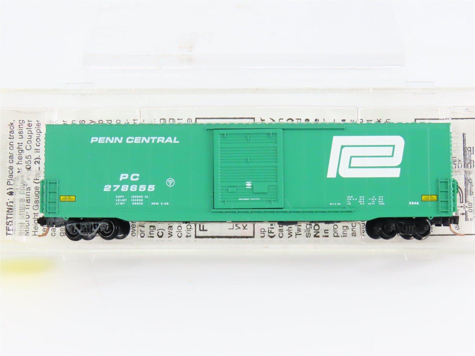 N Scale Micro-Trains 104020 PC Penn Central 60' Box Car 278655 RTR