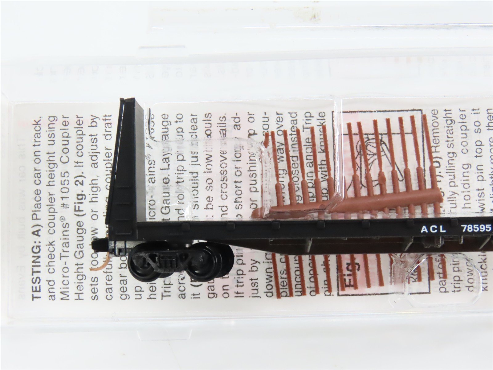 N Scale Micro-Trains 54120 ACL Atlantic Coast Line Bulkhead Flat Car 78595 RTR