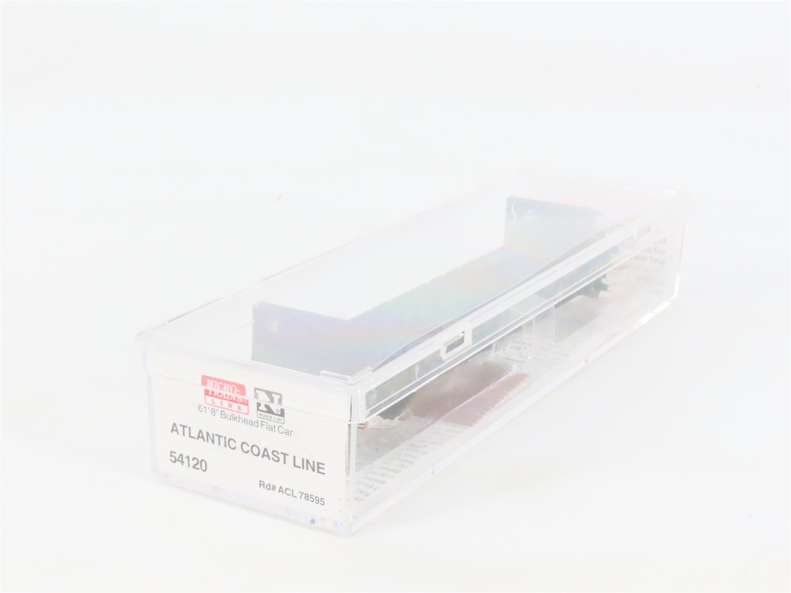N Scale Micro-Trains 54120 ACL Atlantic Coast Line Bulkhead Flat Car 78595 RTR