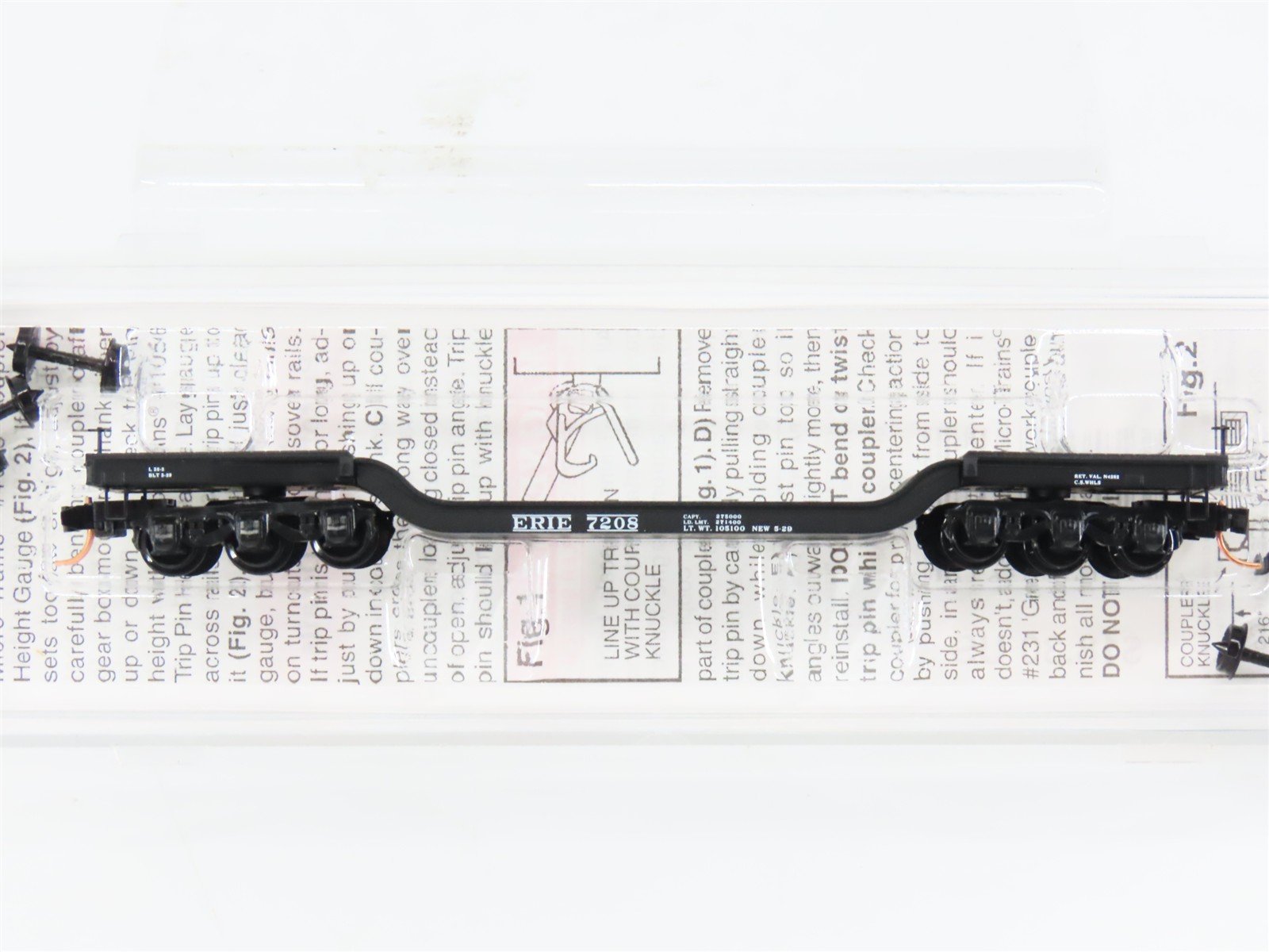 N Scale Micro-Trains 109050 Erie Lackawanna Depressed-Center Flat Car 7208 RTR