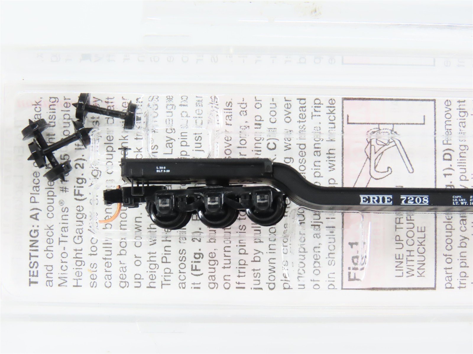N Scale Micro-Trains 109050 Erie Lackawanna Depressed-Center Flat Car 7208 RTR