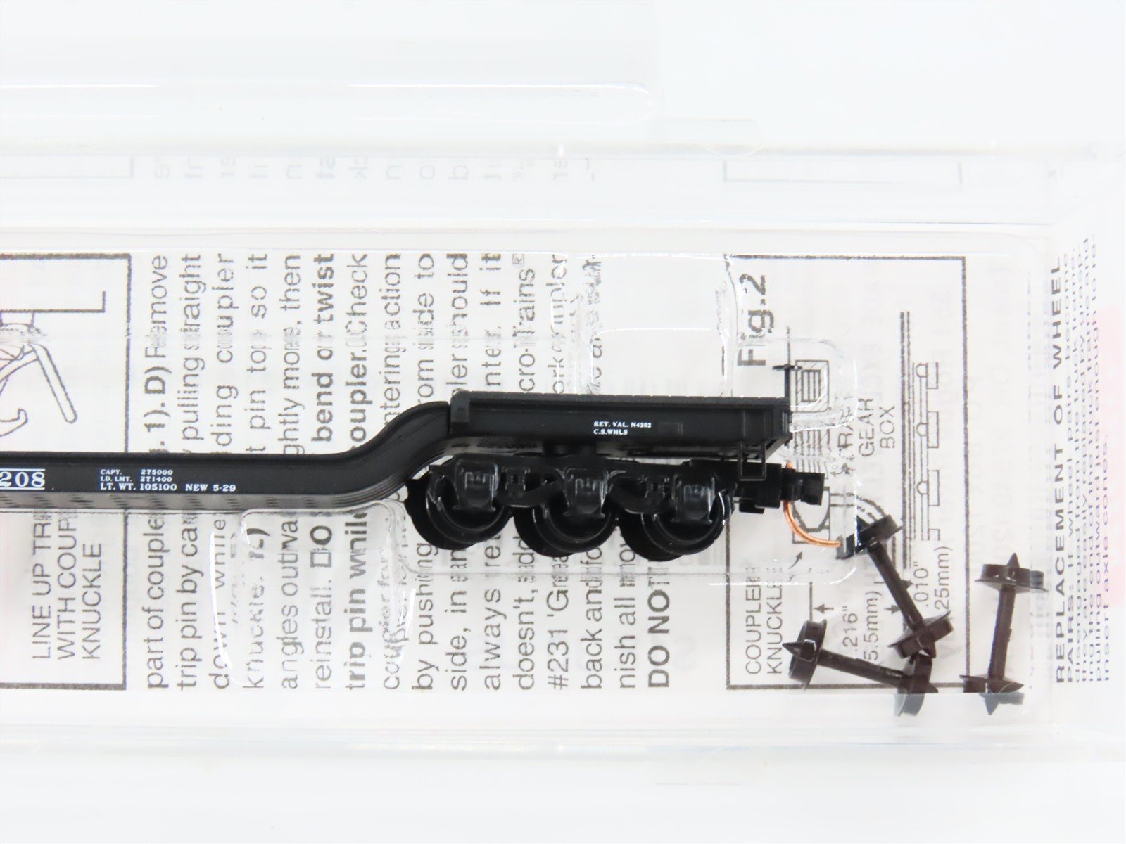 N Scale Micro-Trains 109050 Erie Lackawanna Depressed-Center Flat Car 7208 RTR