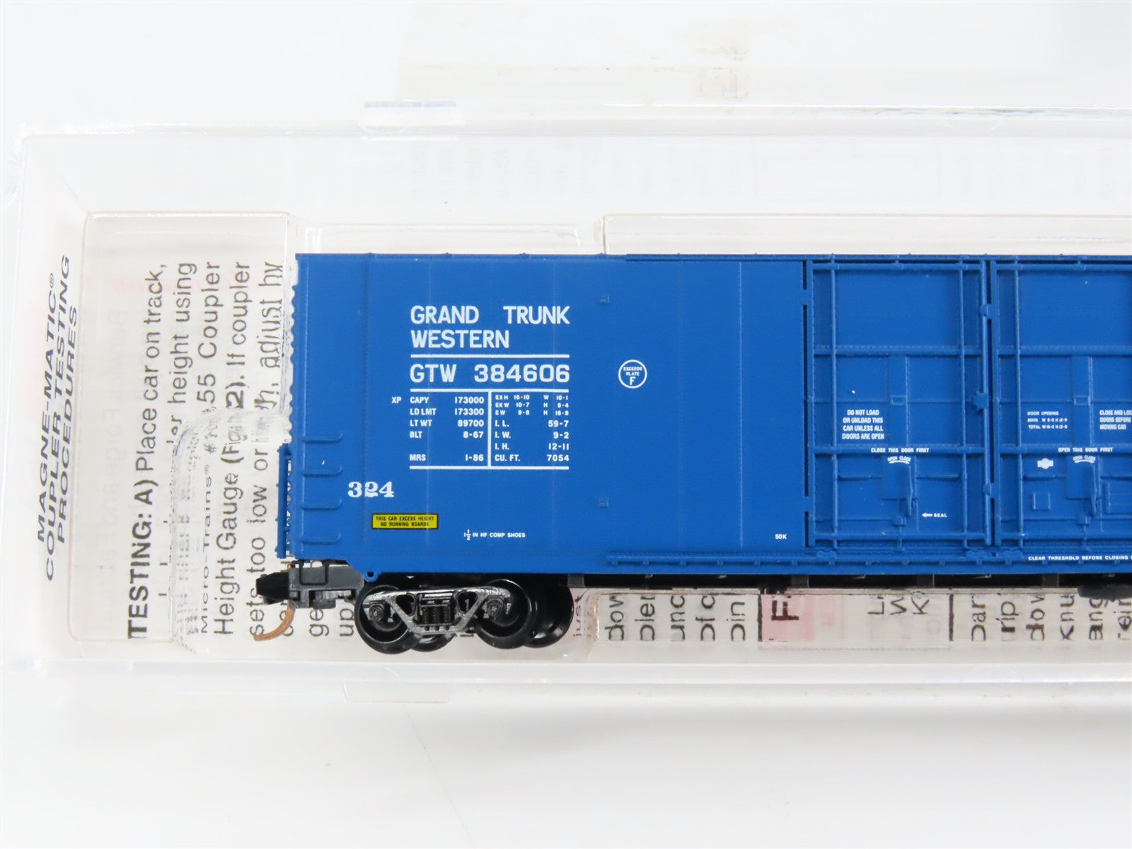 N Scale Micro-Trains 102080 GTW Grand Trunk Western 60' Box Car 384606 RTR