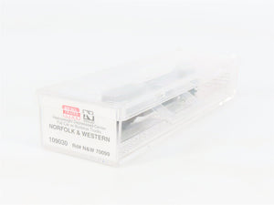 N Scale Micro-Trains 109030 Norfolk & Western 53' Depressed-Center Flat Car RTR