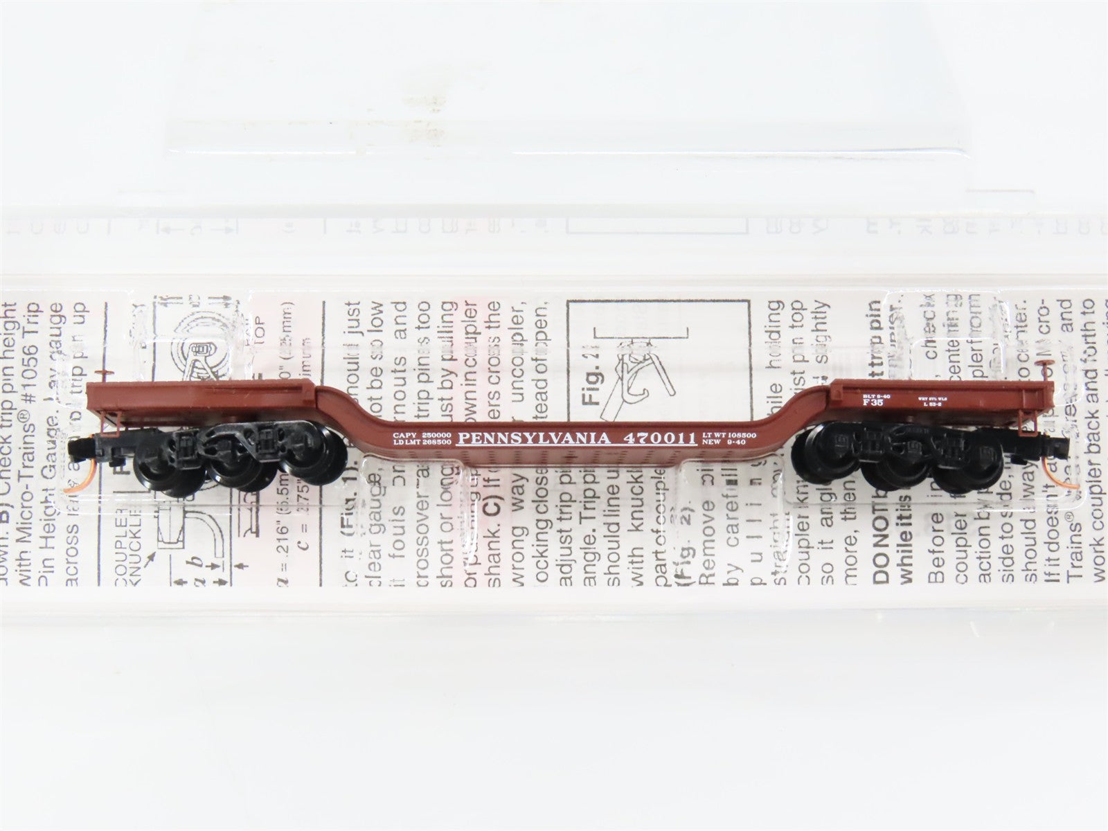 N Scale Micro-Trains 109010 PRR Pennsylvania Railroad Flat Car 470011 RTR