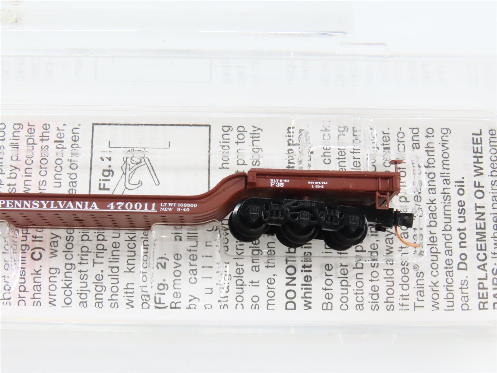 N Scale Micro-Trains 109010 PRR Pennsylvania Railroad Flat Car 470011 RTR