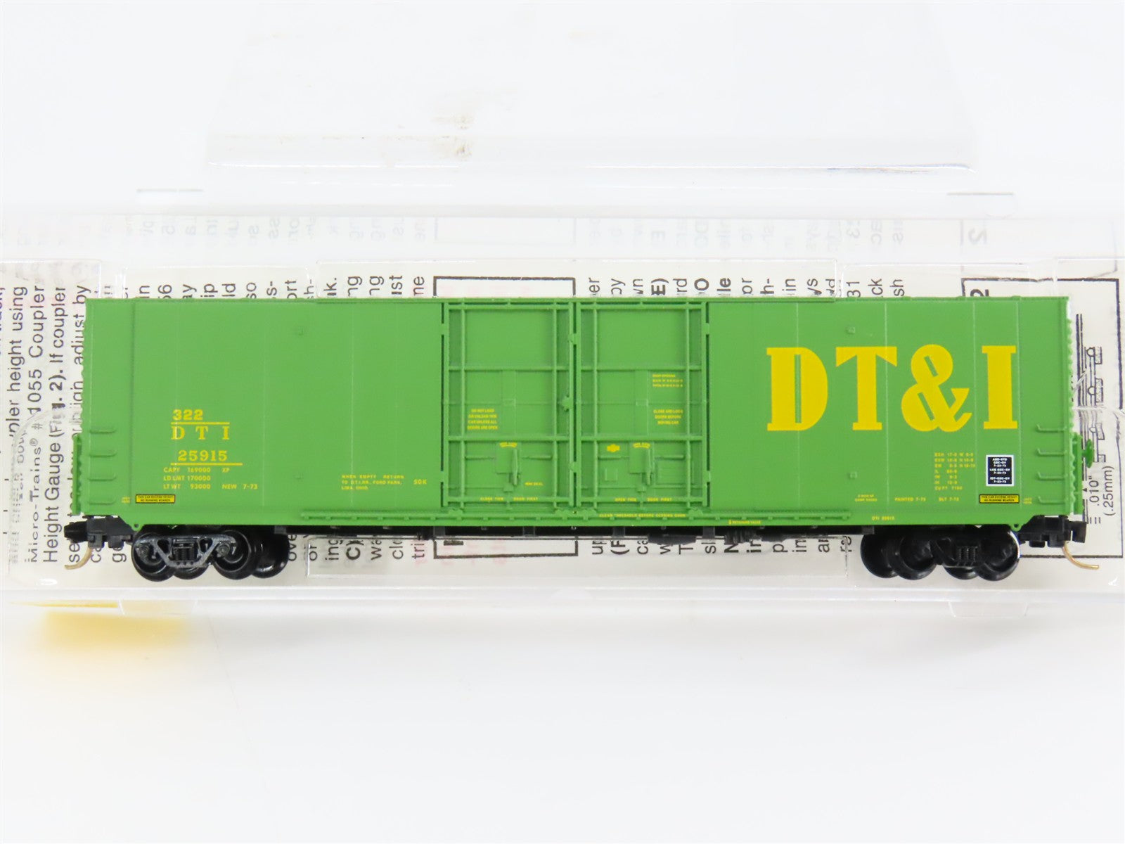 N Scale Micro-Trains 102010 DTI Detroit, Toledo & Ironton 60' Box Car 25915 RTR