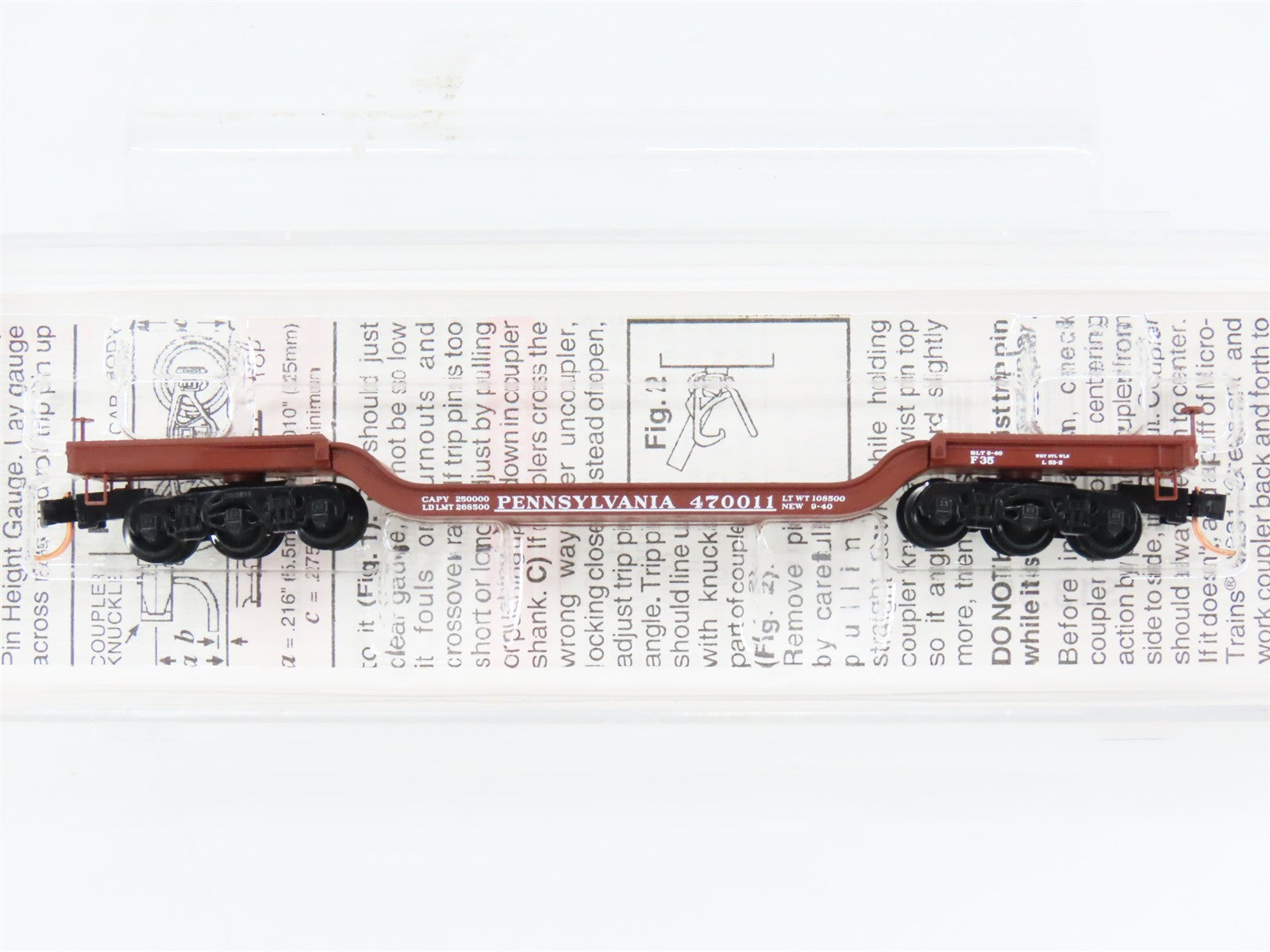 N Scale Micro-Trains 109010 Pennsylvania Railroad Depressed-Center Flat Car RTR