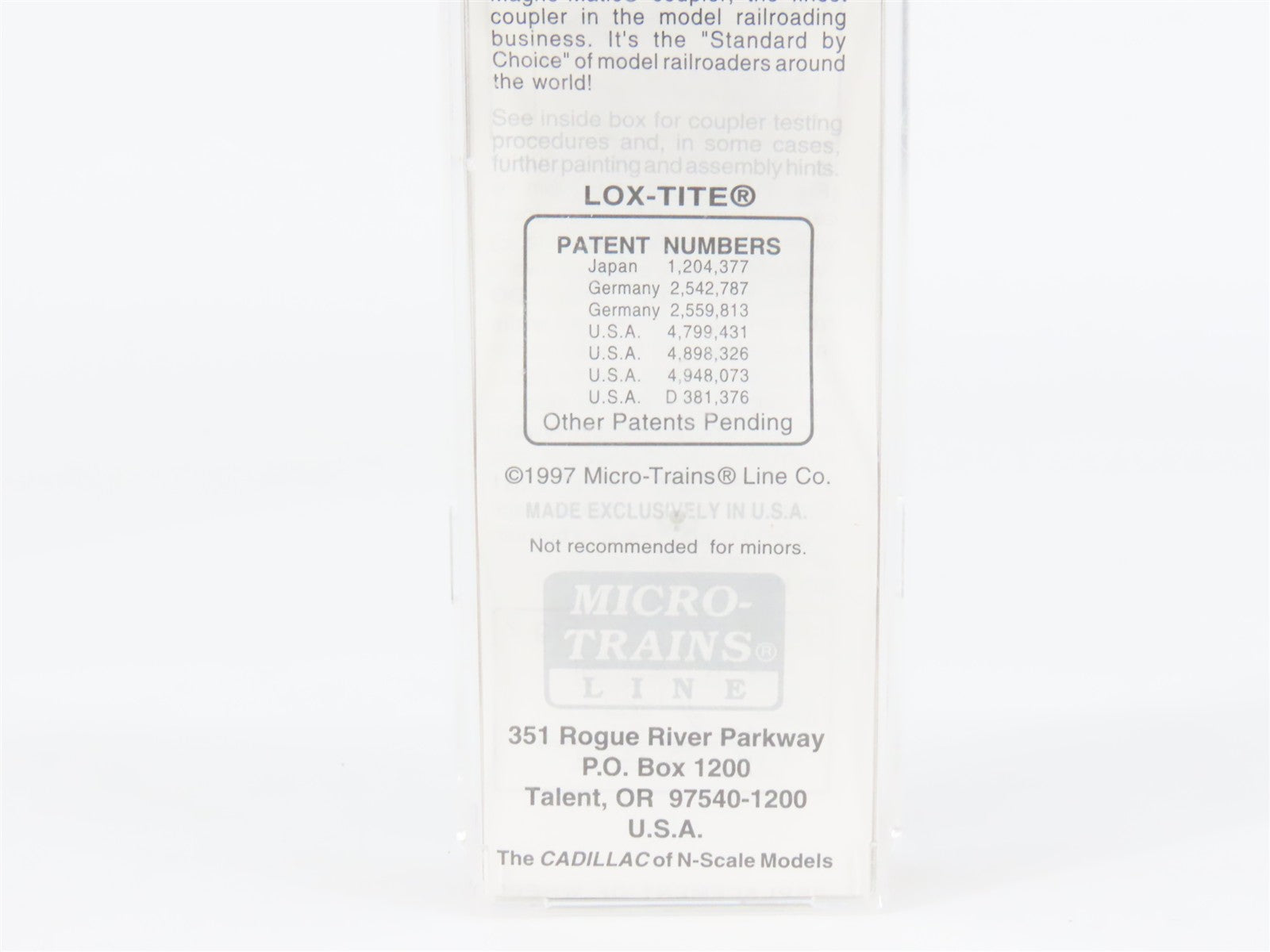 N Scale Micro-Trains 102030 MTL Micro-Trains Line 60' Box Car 1172 RTR