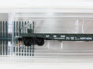 N Scale Micro-Trains NSCMTL10-48 NP Northern Pacific 57' Idler Flat Car RTR