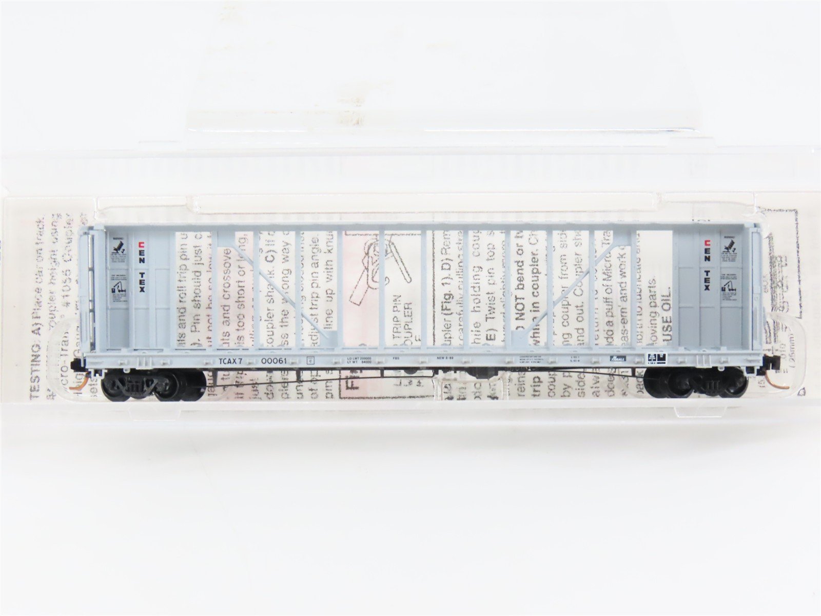 N Scale Micro-Trains 53720 TCAX CENTEX 60' Centerbeam Flat Car 700061 RTR