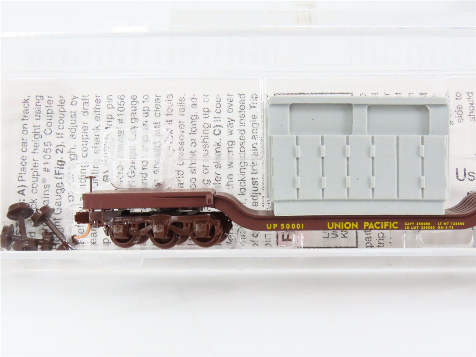 N Scale Micro-Trains 109220 UP Union Pacific Depressed-Center Flat Car 50001 RTR