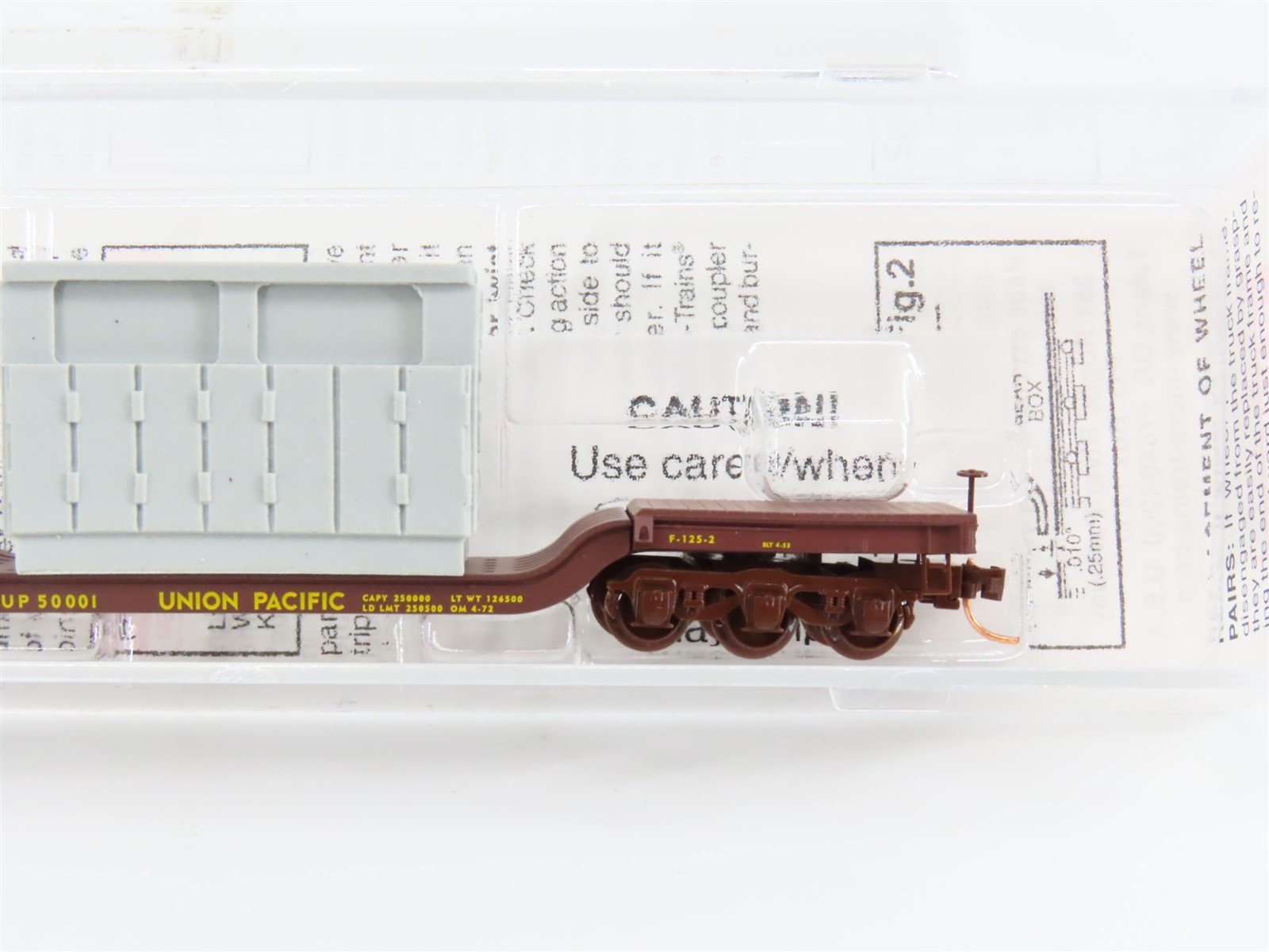 N Scale Micro-Trains 109220 UP Union Pacific Depressed-Center Flat Car 50001 RTR