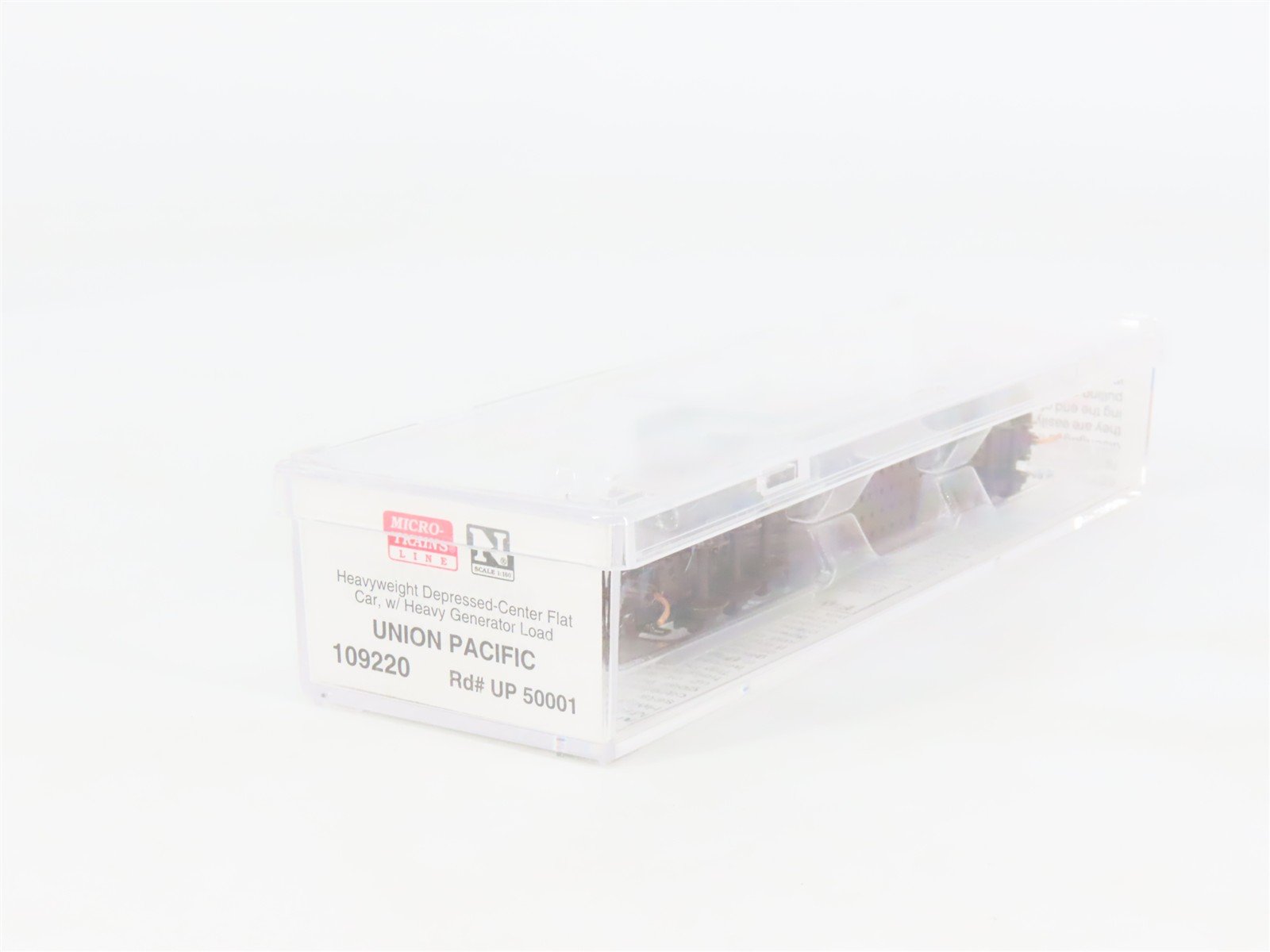 N Scale Micro-Trains 109220 UP Union Pacific Depressed-Center Flat Car 50001 RTR