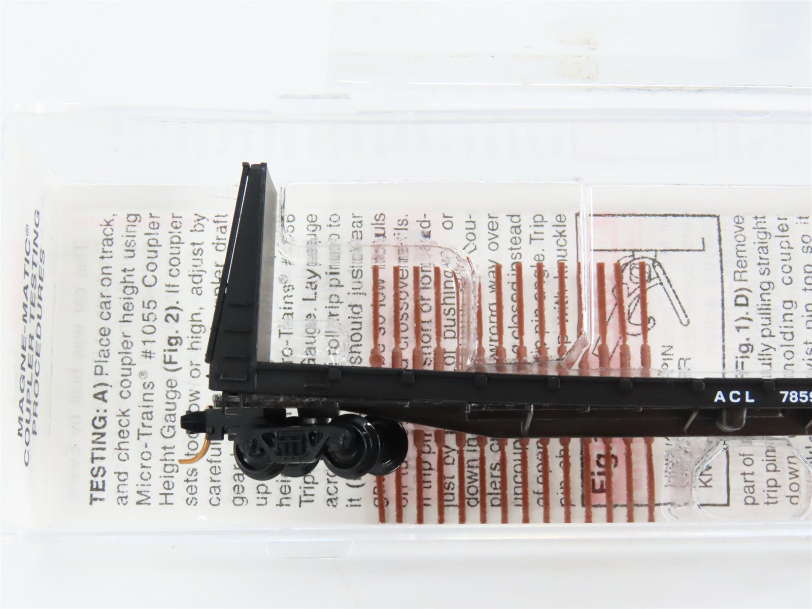 N Scale Micro-Trains 54120 ACL Atlantic Coast Line Bulkhead Flat Car 78595 RTR