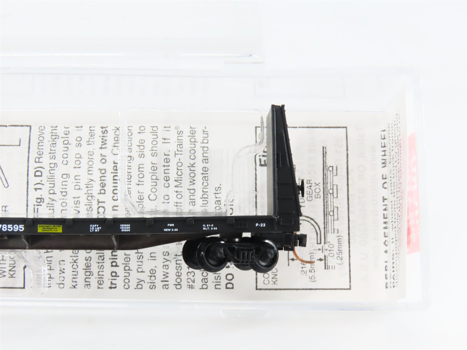 N Scale Micro-Trains 54120 ACL Atlantic Coast Line Bulkhead Flat Car 78595 RTR