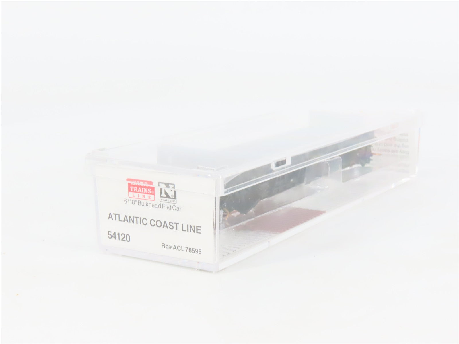 N Scale Micro-Trains 54120 ACL Atlantic Coast Line Bulkhead Flat Car 78595 RTR