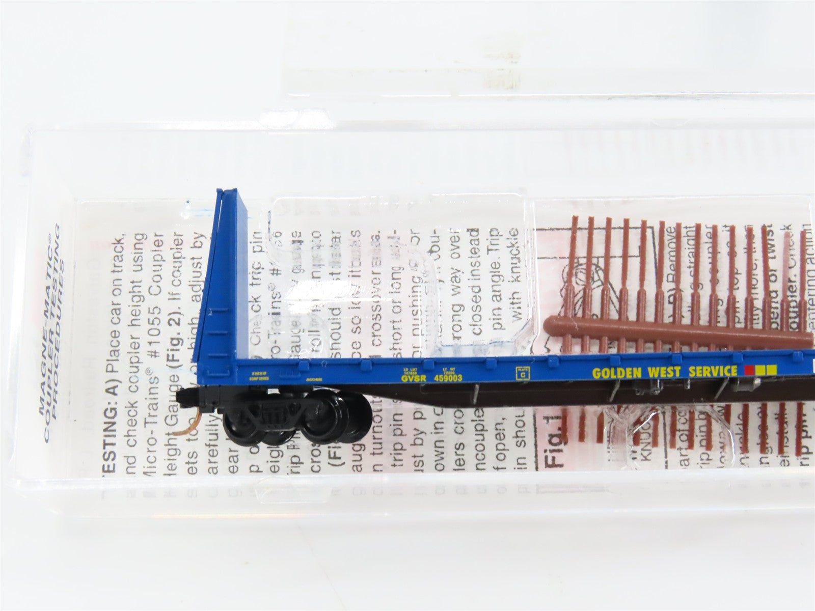 N Scale Micro-Trains 54080 GVSR Golden West Service Bulkhead Flat Car 459003 RTR
