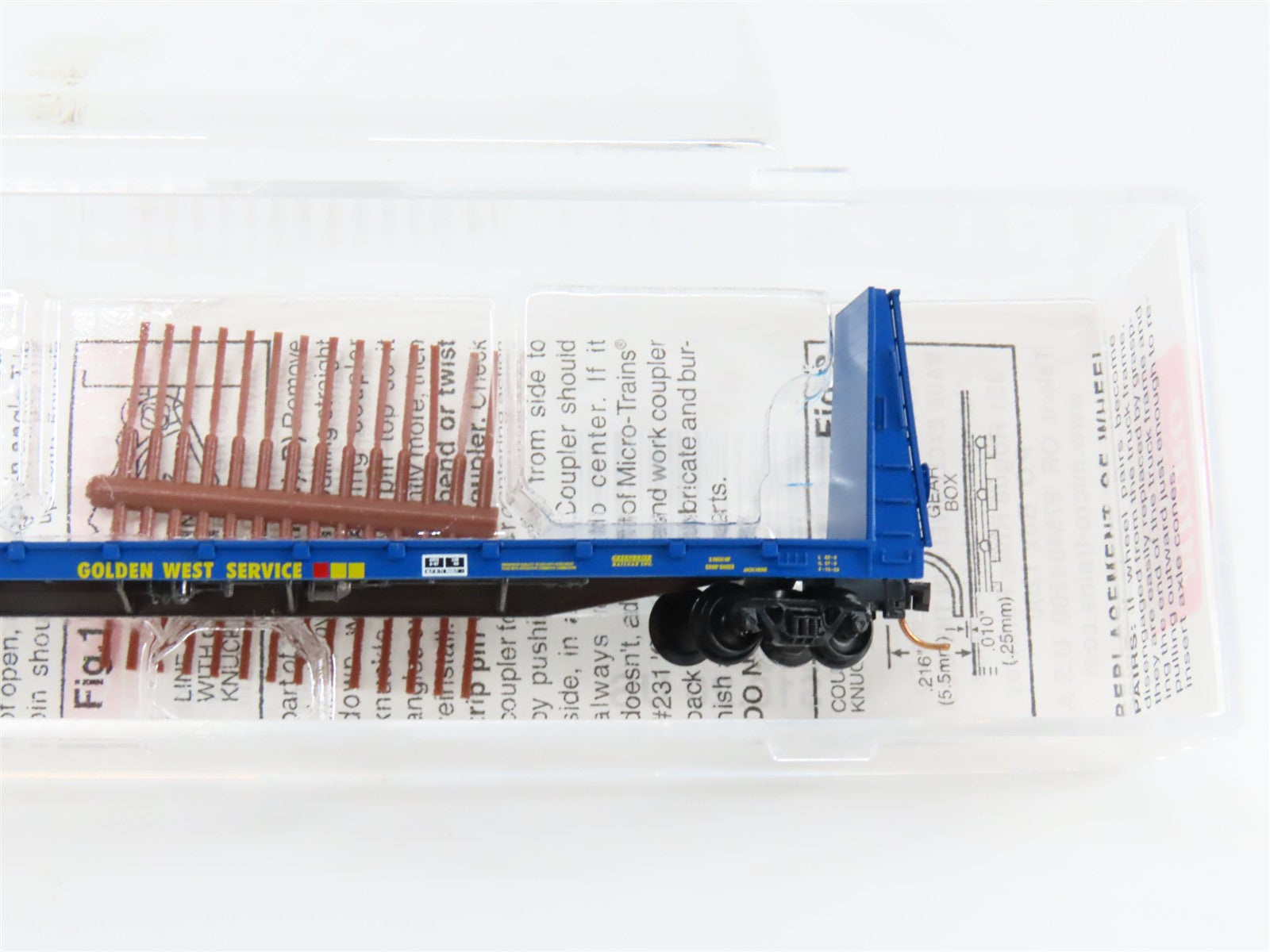 N Scale Micro-Trains 54080 GVSR Golden West Service Bulkhead Flat Car 459003 RTR
