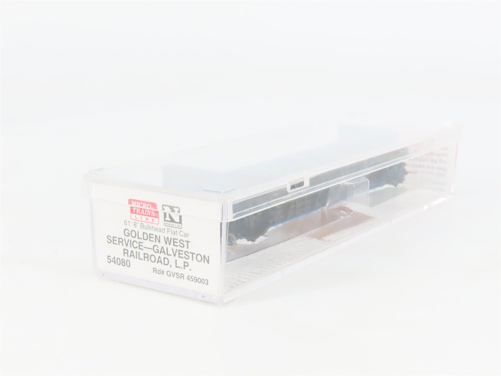 N Scale Micro-Trains 54080 GVSR Golden West Service Bulkhead Flat Car 459003 RTR