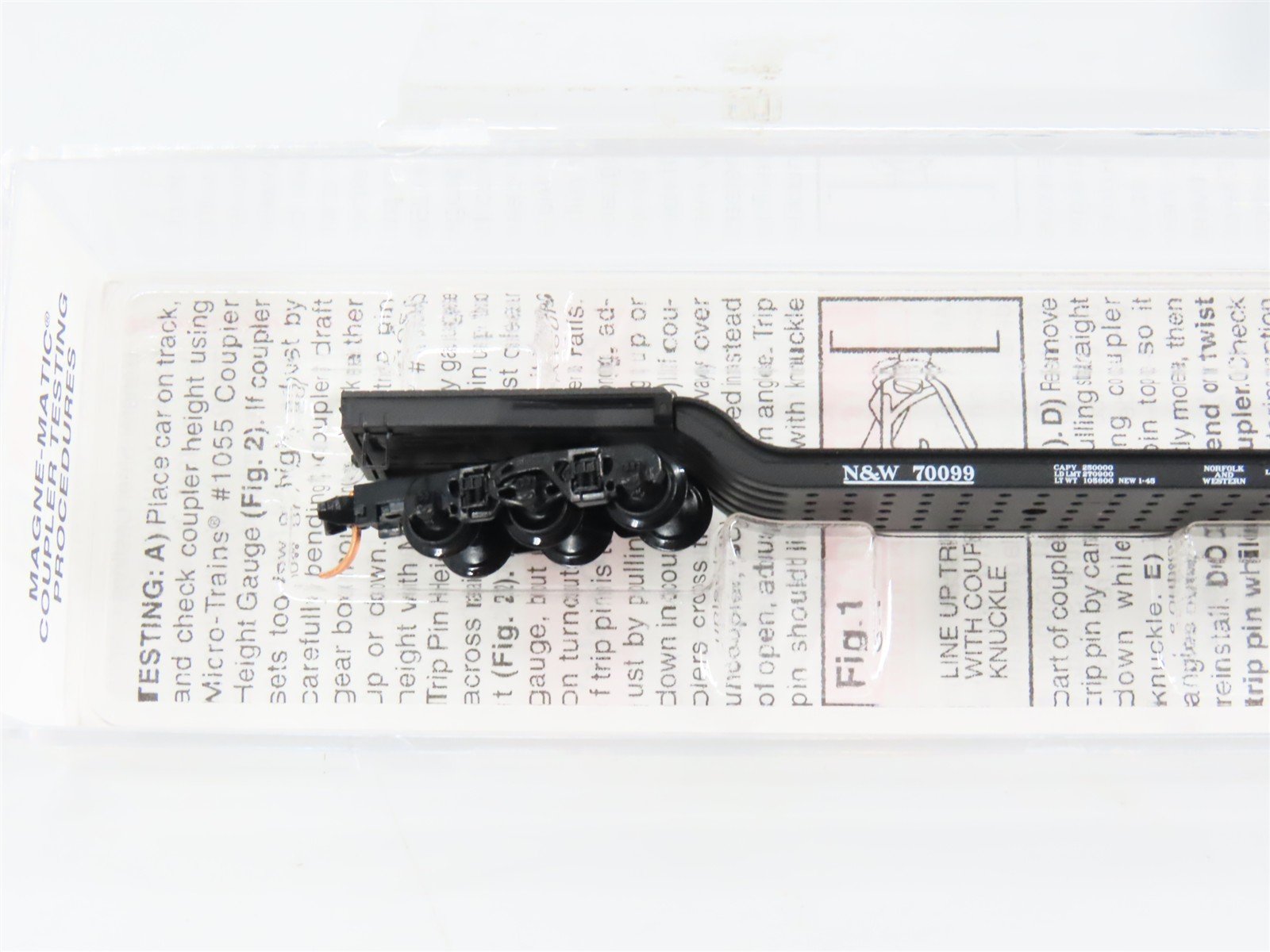 N Scale Micro-Trains 109030 NW Norfolk & Western Depressed-Center Flat Car RTR