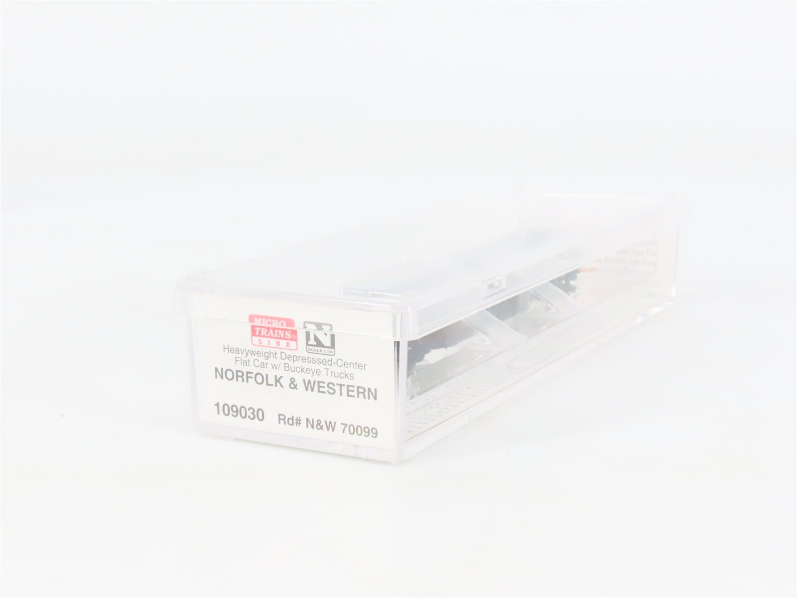N Scale Micro-Trains 109030 NW Norfolk & Western Depressed-Center Flat Car RTR
