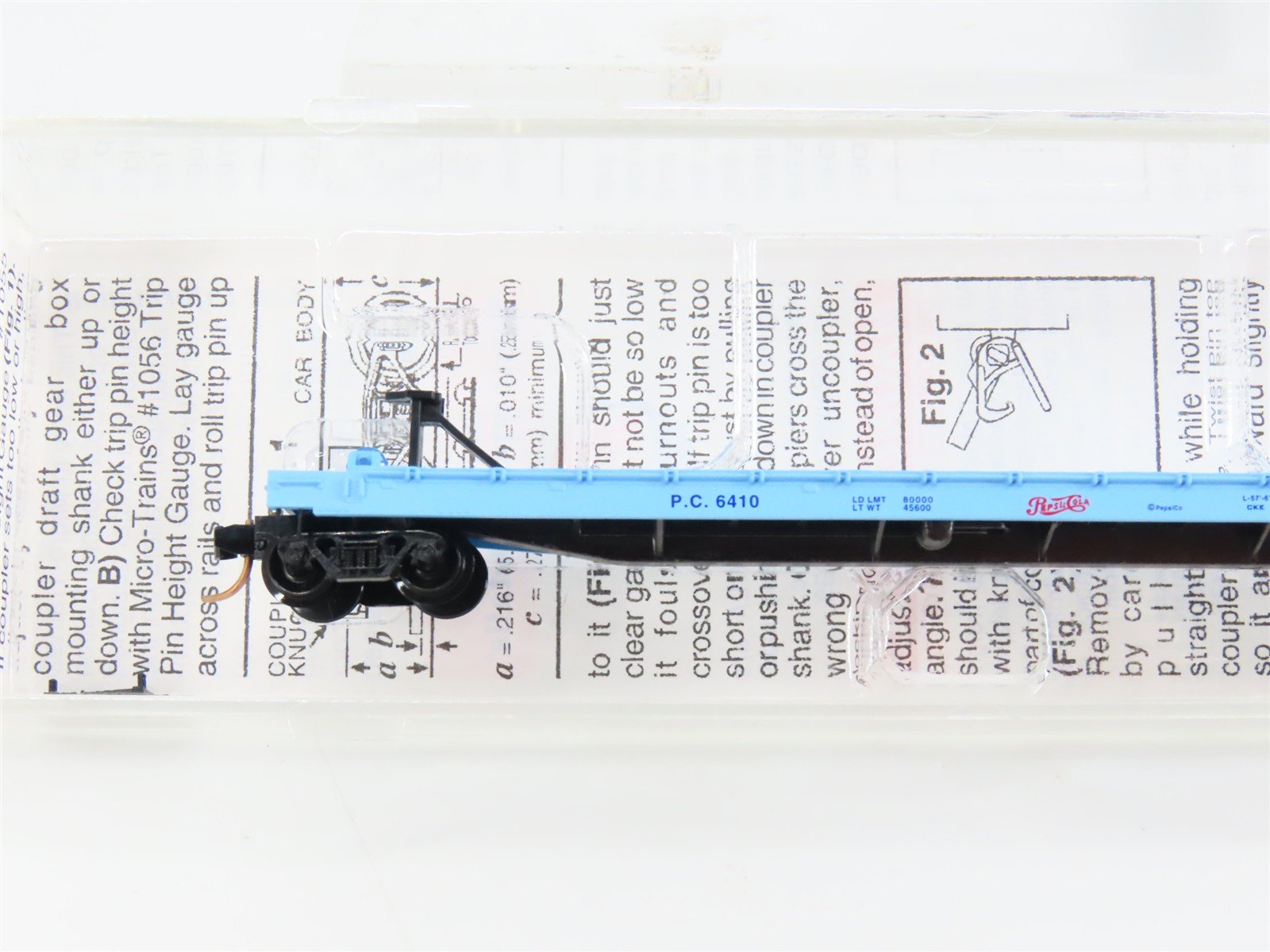 N Scale Micro-Trains 64060 PC Pepsi-Cola Converted TOFC Flat Car 6410 RTR
