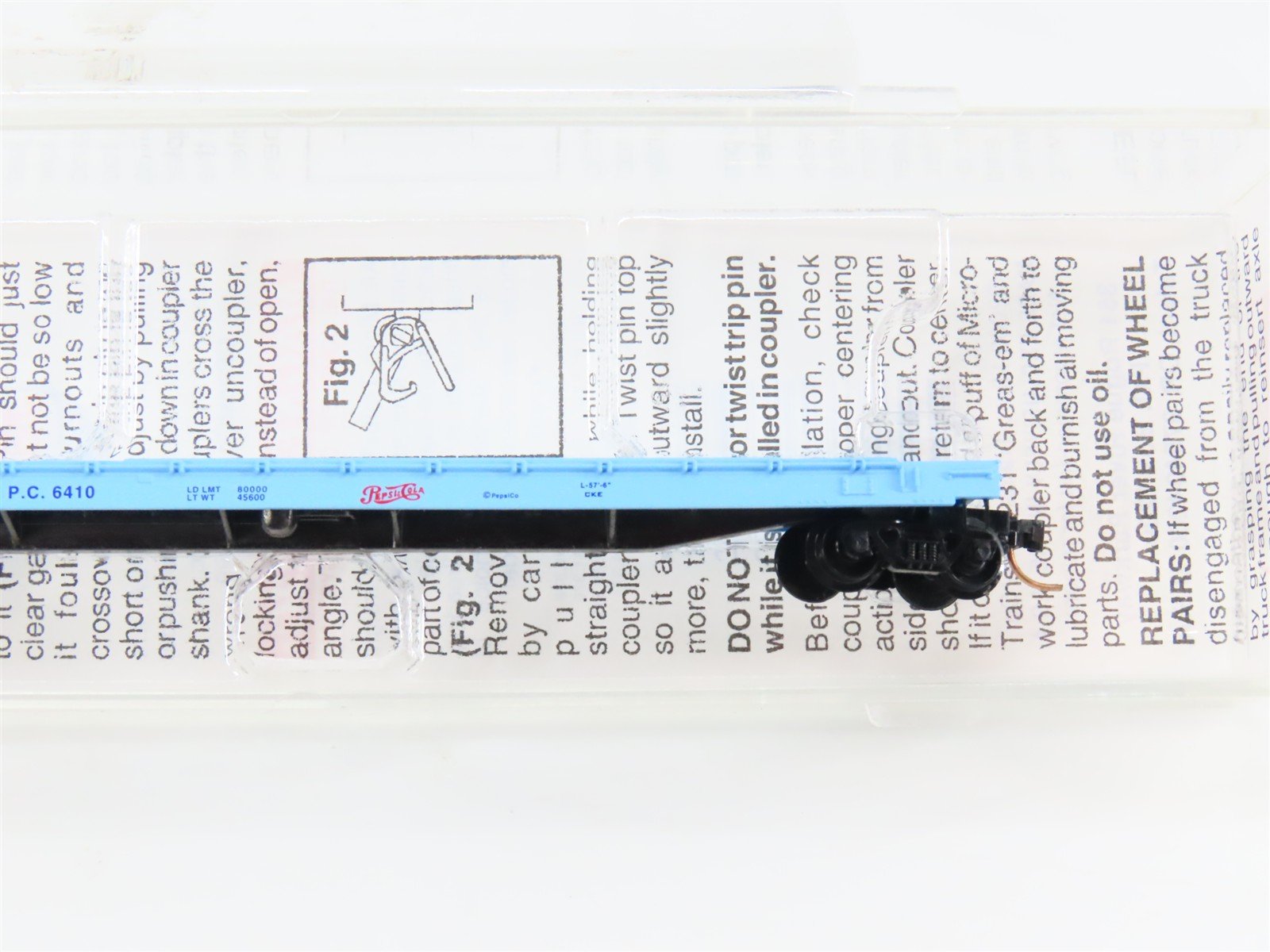 N Scale Micro-Trains 64060 PC Pepsi-Cola Converted TOFC Flat Car 6410 RTR
